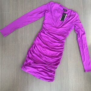 AFRM Vibrant Purple Long Sleeve Dress